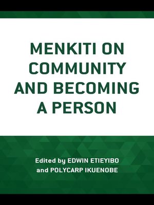 cover image of Menkiti on Community and Becoming a Person